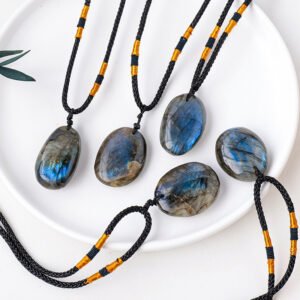 Labradorite Rough Stone Pendant Necklace Pendant