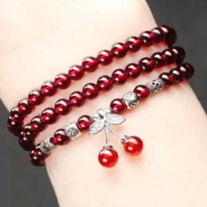 Natural garnet bracelet