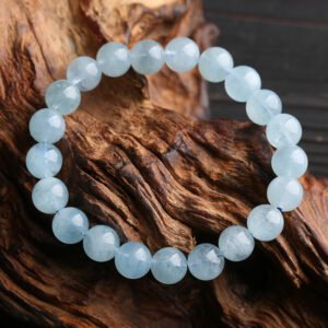 Natural Ice Aquamarine Bracelet Fantasy Texture