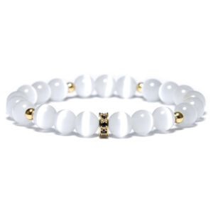 Natural Crystal White Opal Yoga Bracelet