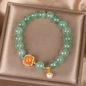 Natural Green Strawberry Quartz Bracelet Special-interest Design Light Luxury Exquisite