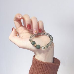 Natural Crystal Green Ghost Bracelet