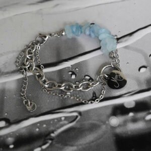 New Irregular Blue  Stone Bracelet Personality Niche