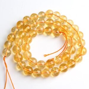 Natural Yellow Crystal Bead Bracelet Jewelry