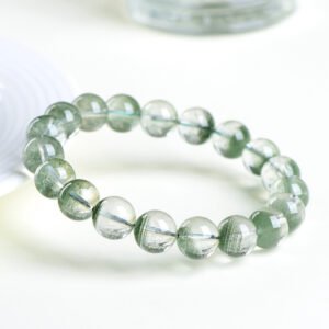 38- Crystal Natural Green Ghost Cornucopia Bead Bracelet Red And Green Ghost Cornucopia Loose Bead Bracelet Wholesale