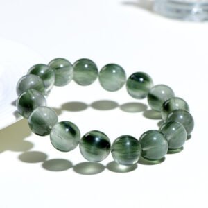 44- Crystal Natural Cat's Eye Green Hair Crystal Bead Bracelet Cat's Eye Green Hair Crystal Loose Bead Bracelet Wholesale
