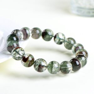 35- Crystal 7A Grade Dark Green Thousand Layer Green Ghost Bead Bracelet Red And Green Ghost Loose Bead Bracelet Wholesale