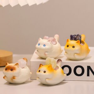 55-Cat Yoyo Crystal Ornaments Home Office Desk Decoration Gift New Creative Resin Cartoon Cute Gift
