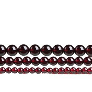 11-Crystal Natural Garnet Loose Beads Round Beads DIY Beads Burgundy Garnet Semi-Finished Products Wholesale