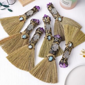 66-Handmade DIY Halloween Magic Broomstick Ornaments