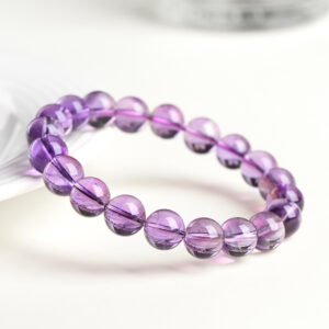 3-Crystal Natural Light Purple Crystal Bracelet Brazil Amethyst DIY Fashion Bracelet