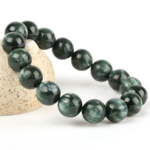 Dark Green Dragon Scale Effect Crystal Bracelet