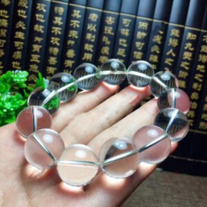 Natural White Crystal Single Circle Bracelet