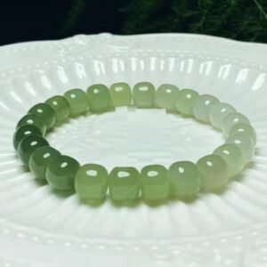 Clear Water Gradient Color Natural Xinjiang Hetian Jade Bracelet