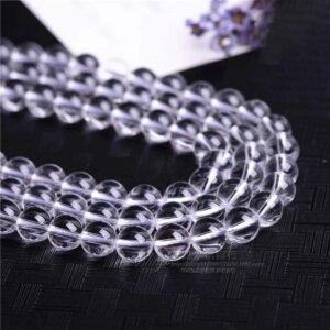 42- Crystal Class 7A White Crystal Scattered Beads Natural Old Ore White Crystal Round Beads Semi-finished Jewelry Beads Wholesale