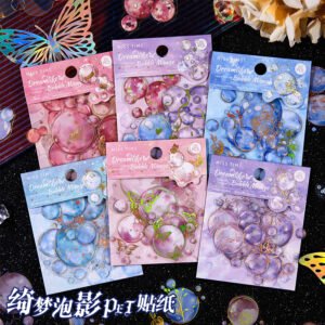 Shiguang Qimeng Bubble Series Stickers Fantasy Colorful Bubble Stickers Pack Diy Hand Notes Mobile Phone Case Decorative Stickers